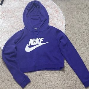 Purple Nike cropped sweater